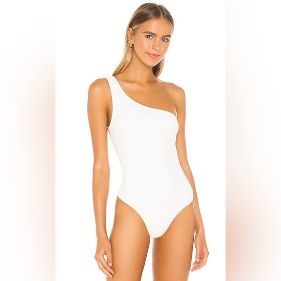Show Me Your Mumu Uno Bodysuit Bone One Shoulder Size M - Picture 1 of 3